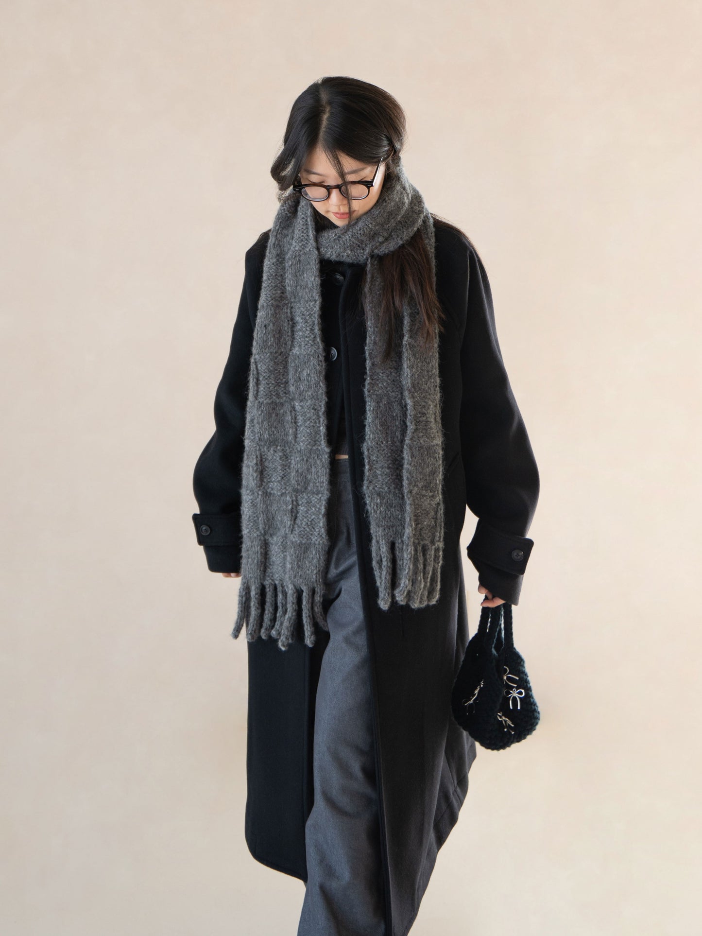 [PDF 도안] 울알코 청키 체크 목도리 (KOREAN)