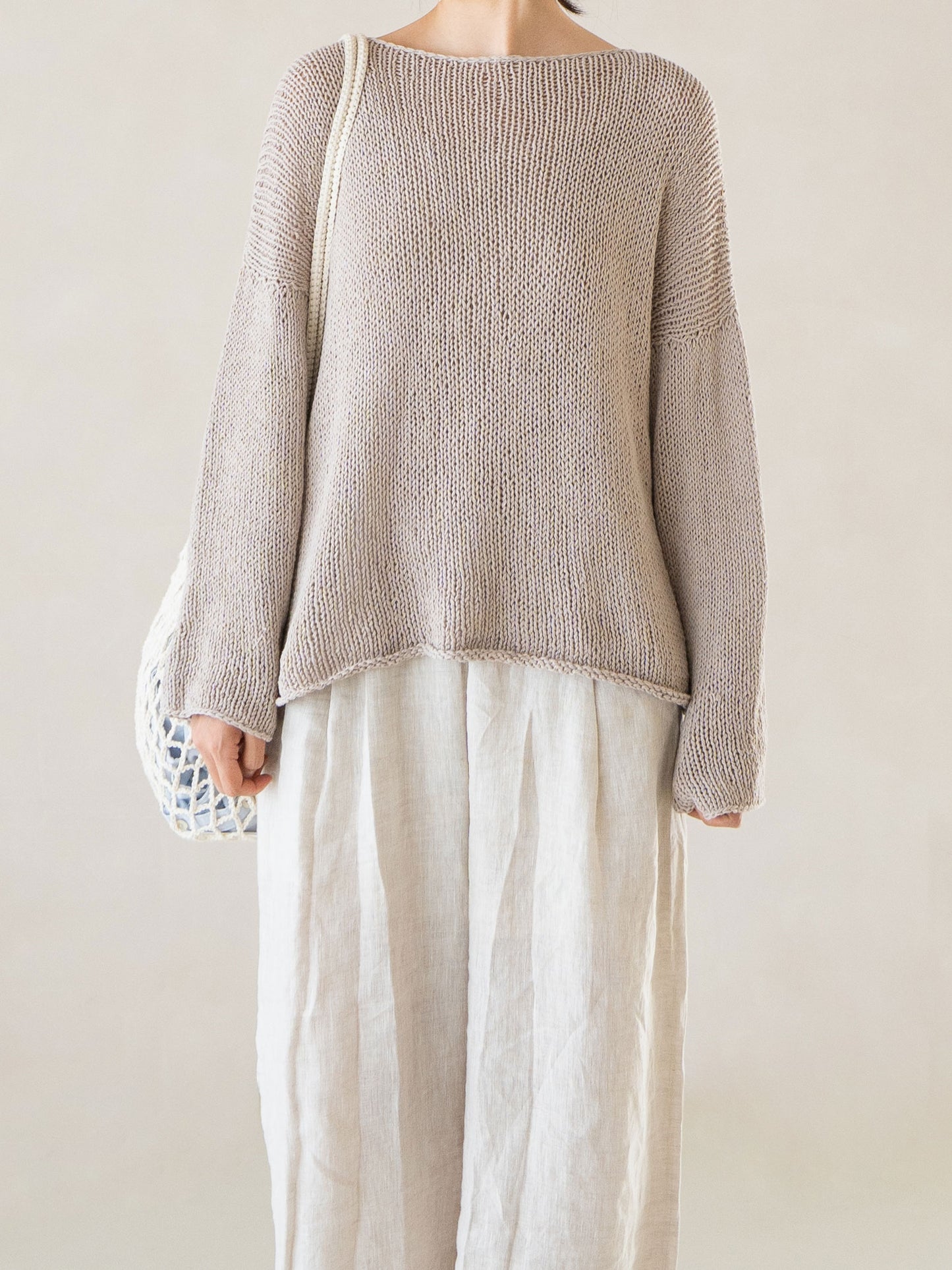 [PDF 도안] 린넨데일 탑다운 그물 니트 (KOREAN)