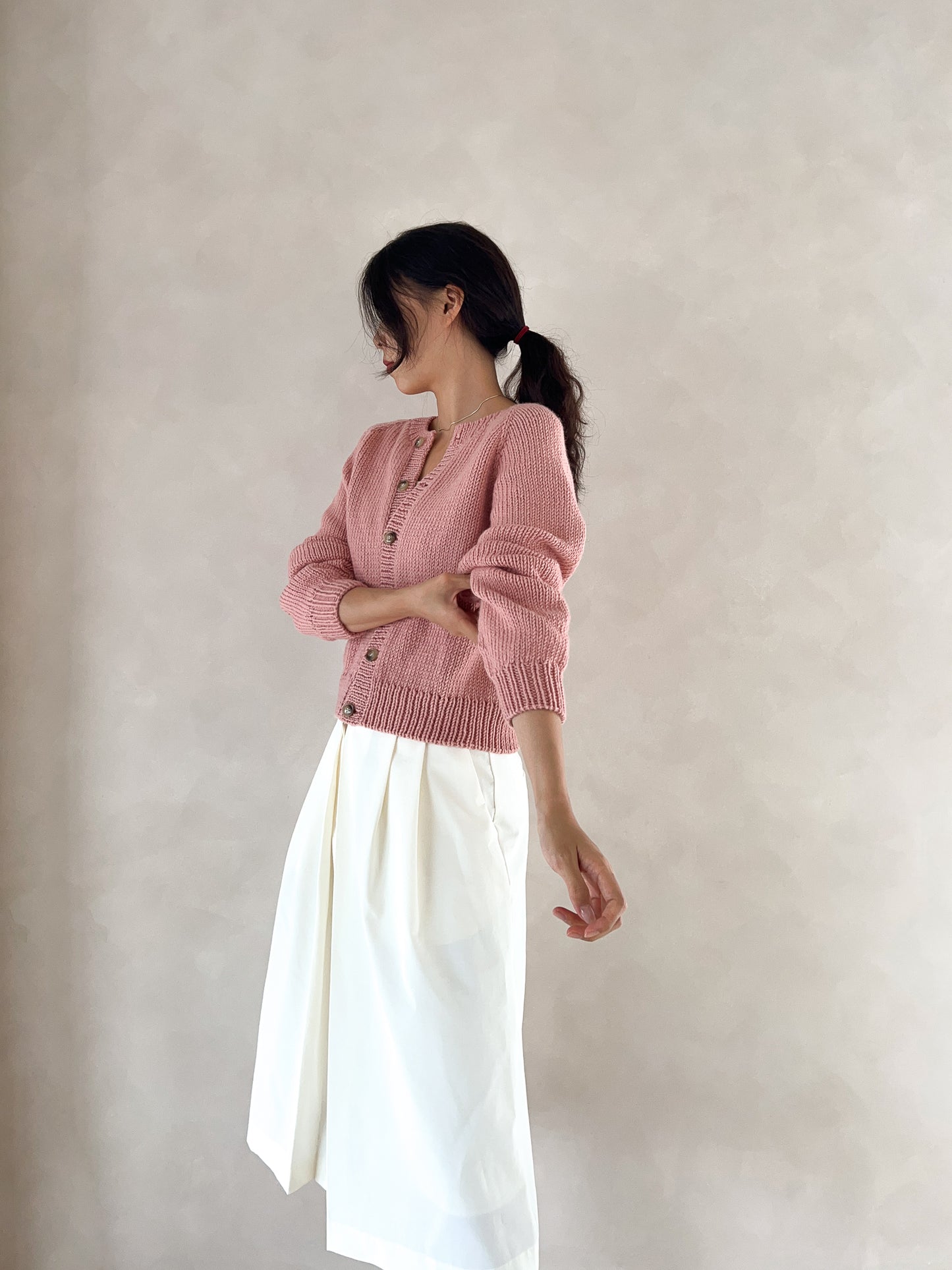 [PDF] Seven Easy Round Neck Top-down Cardigan (ENGLISH)