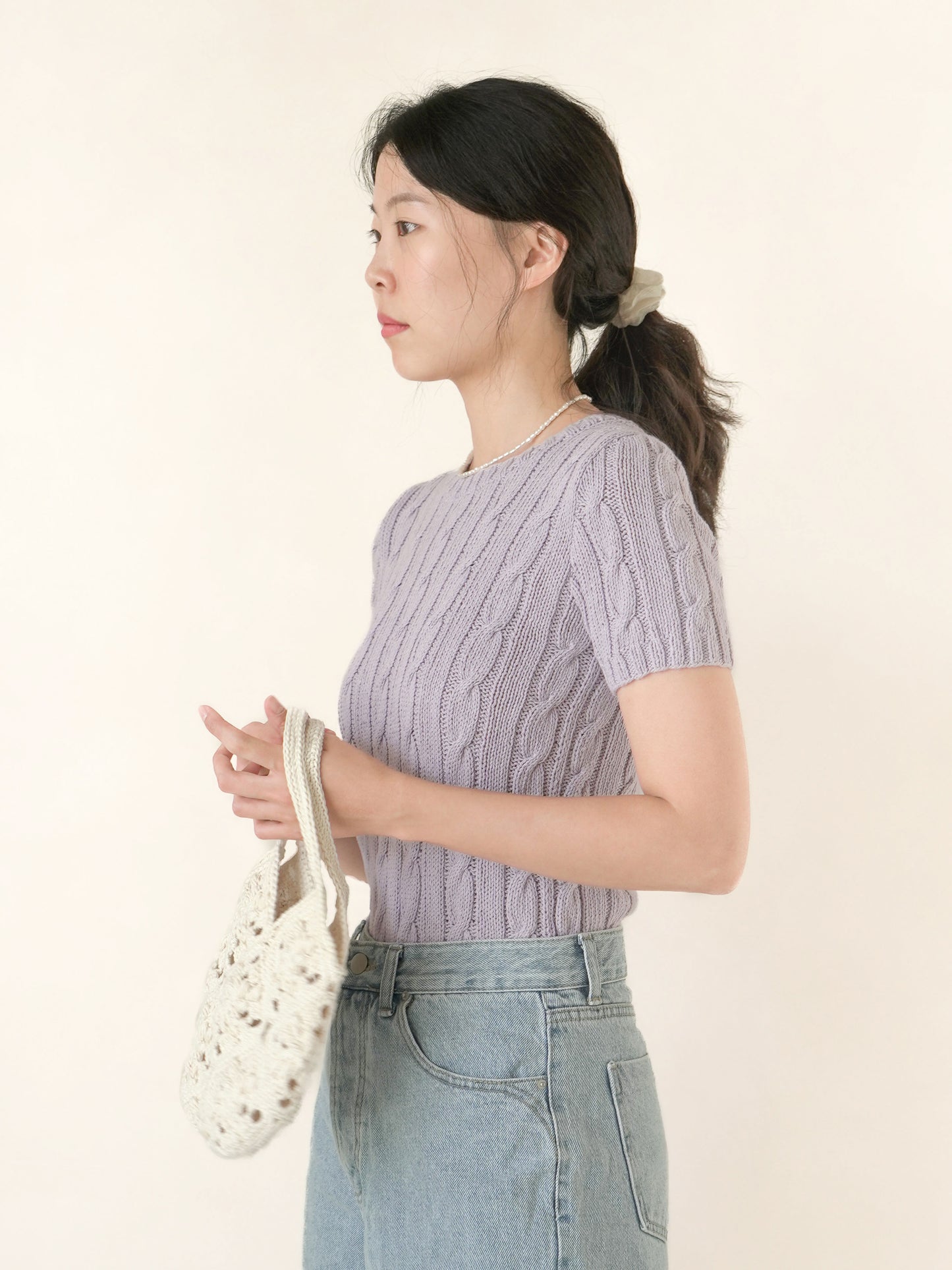 [PDF] Vegetable Cable Short-Sleeve Bottom-up Sweater (ENGLISH)