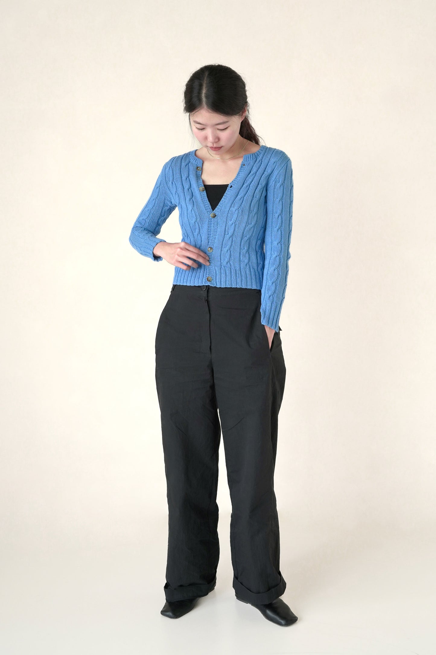 [PDF] Vegetable Cable Bottom-up Cardigan (ENGLISH)