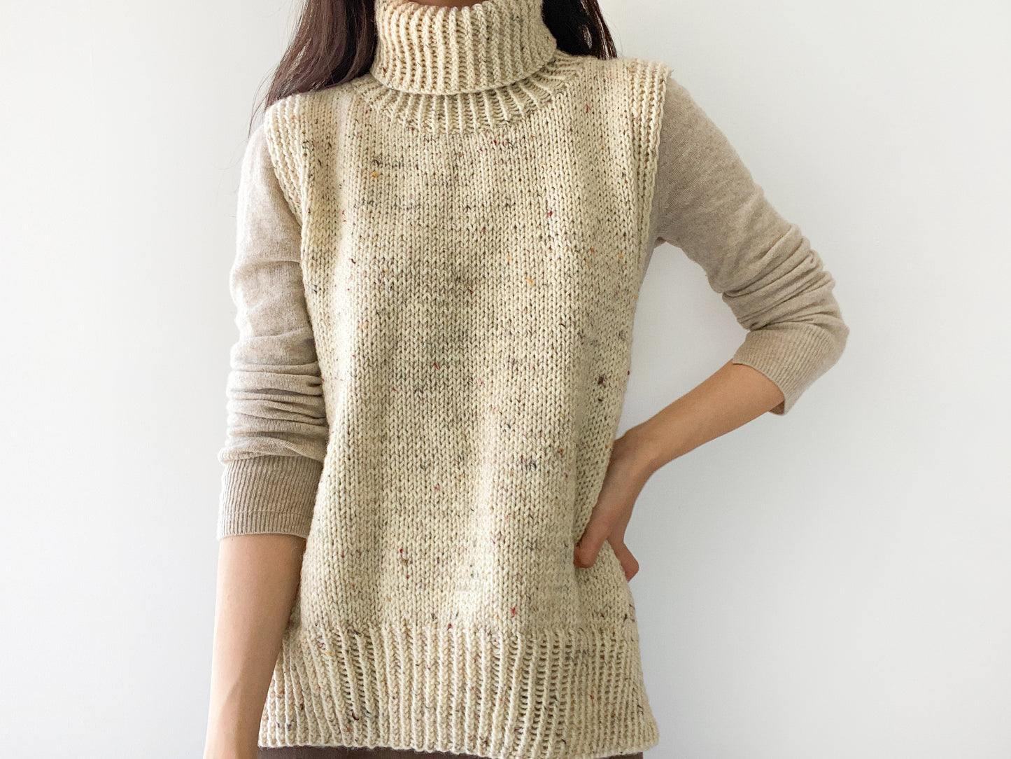 [PDF] Fashion Aran Turtleneck Slipover (ENGLISH)