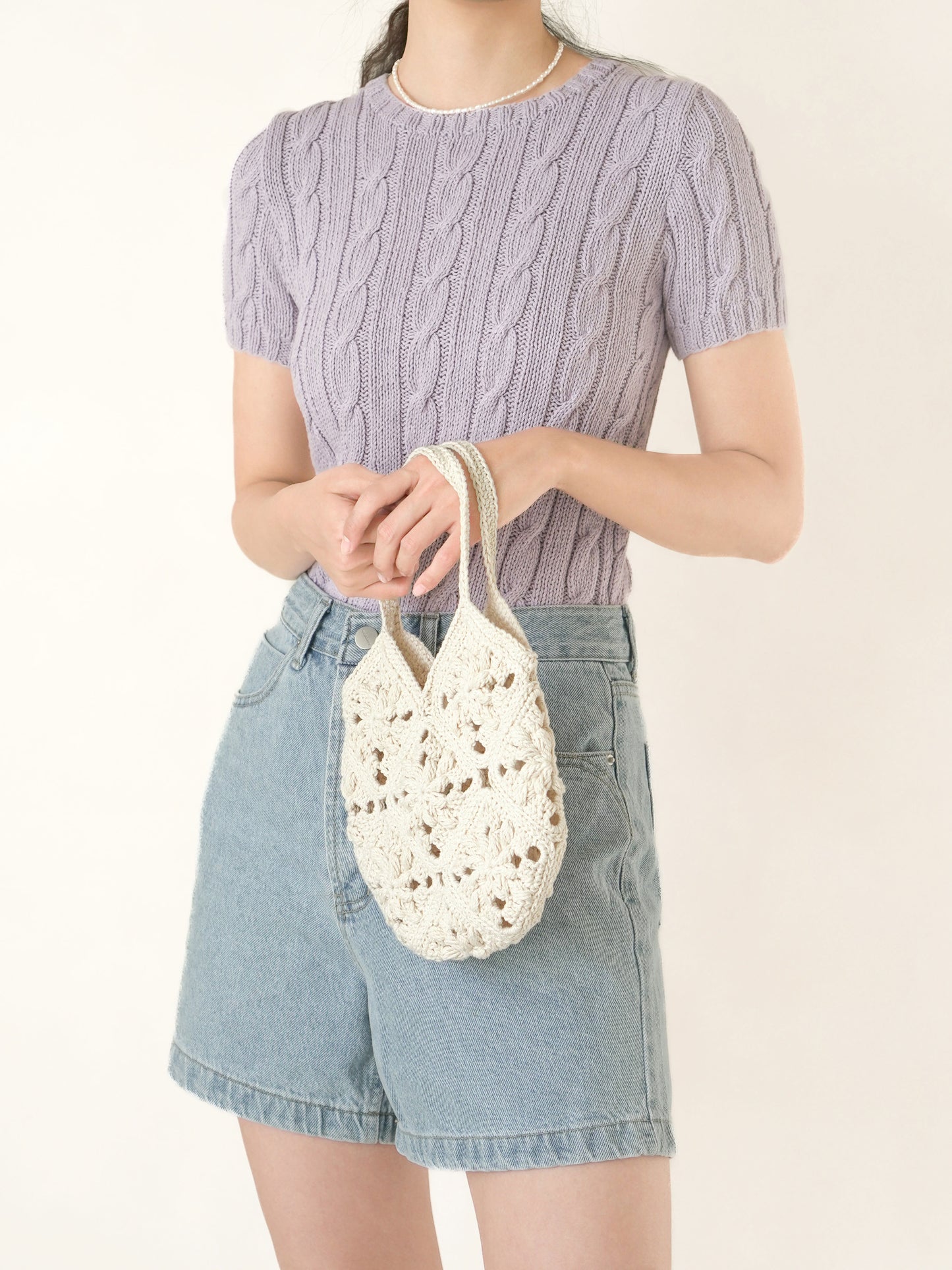 [PDF] Vegetable Cable Short-Sleeve Bottom-up Sweater (ENGLISH)