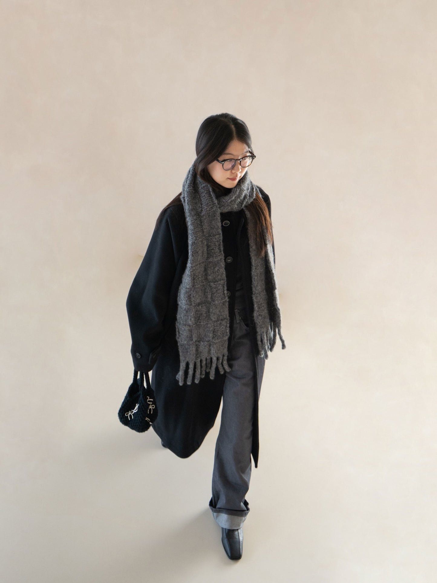 [PDF 도안] 울알코 청키 체크 목도리 (KOREAN)