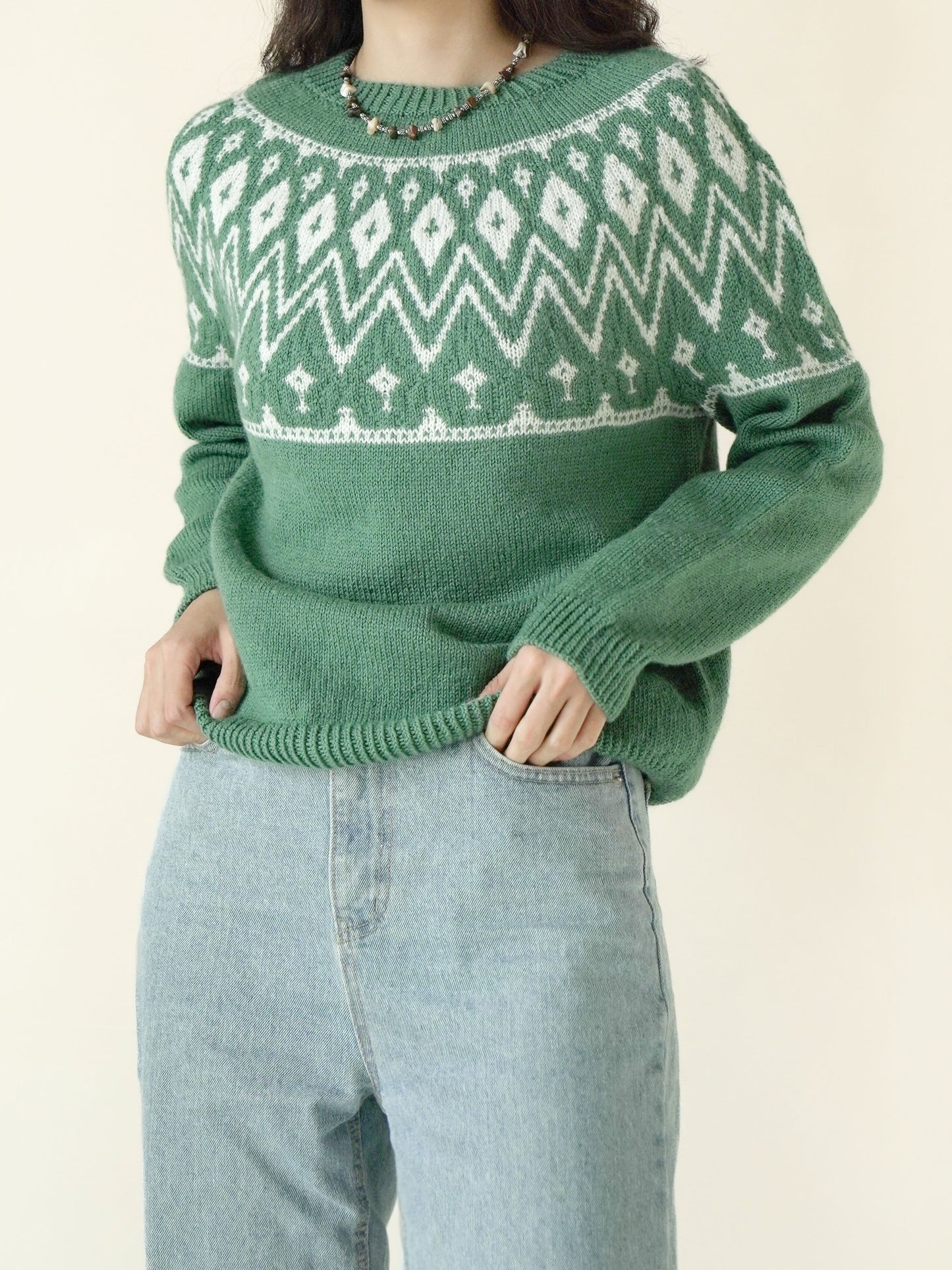 [PDF] Merino Blend Colorwork Top-down Sweater (ENGLISH)