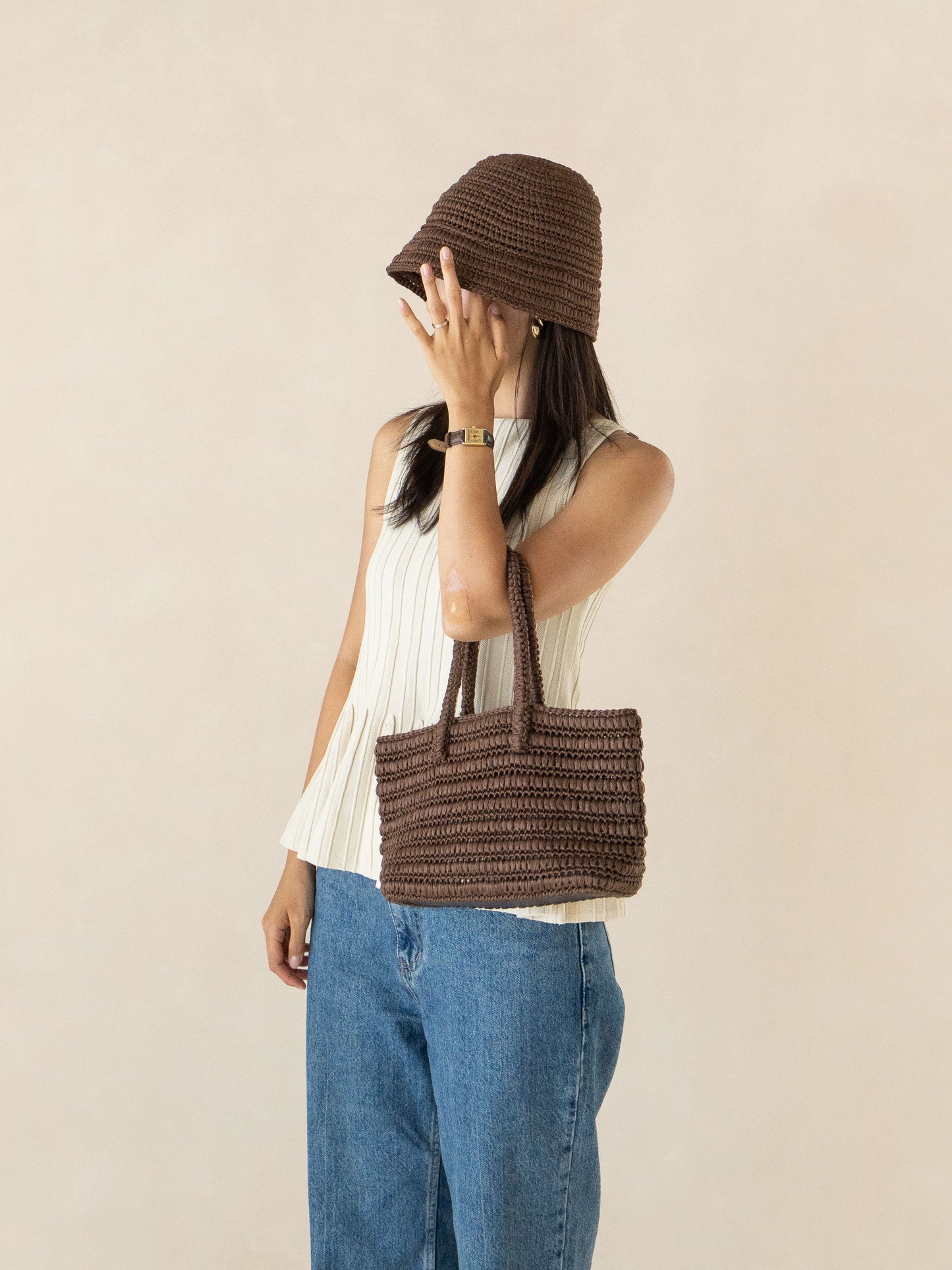 [PDF] Cupro Raffia Woven Tote Bag (ENGLISH)