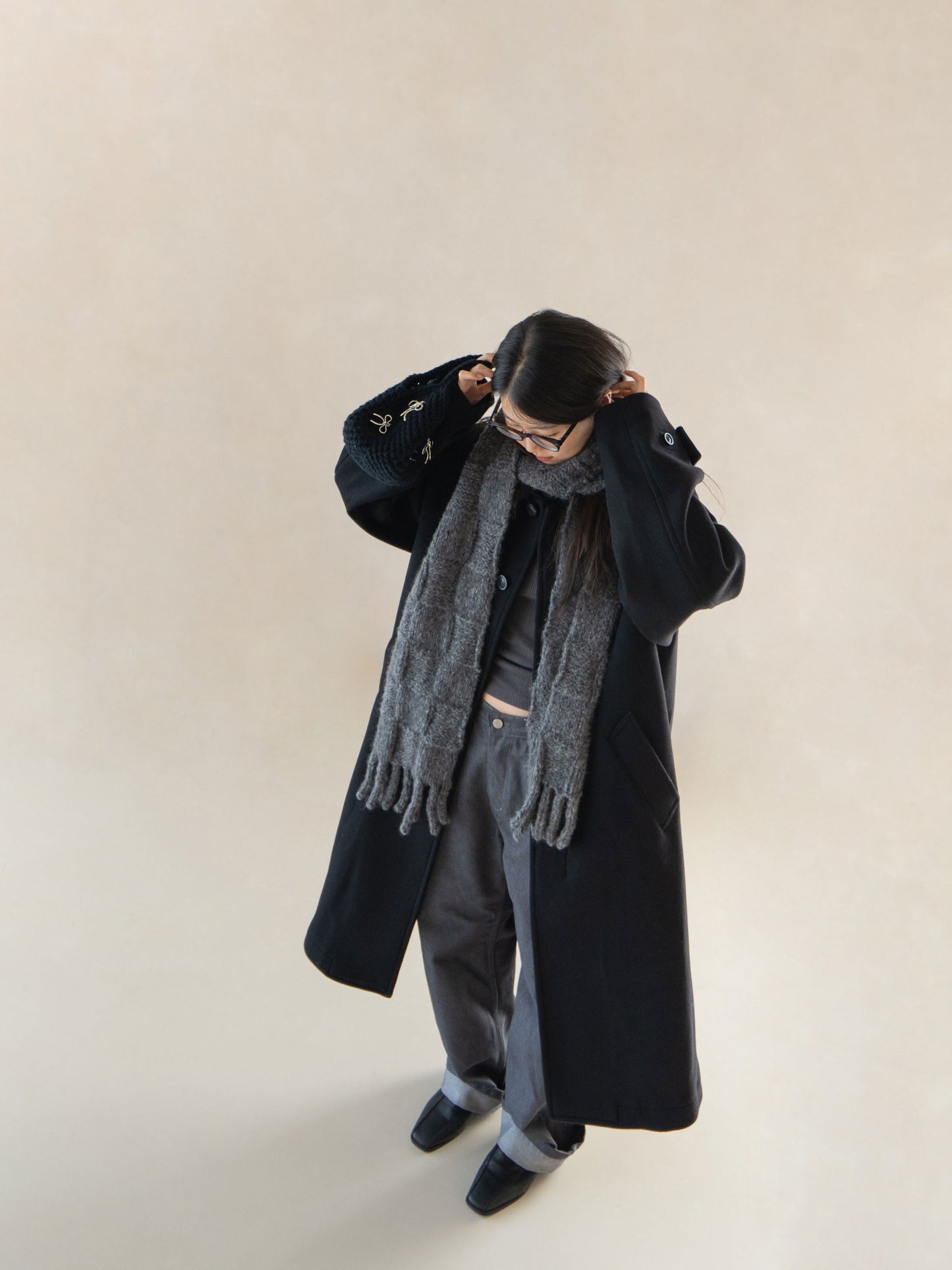 [PDF 도안] 울알코 청키 체크 목도리 (KOREAN)