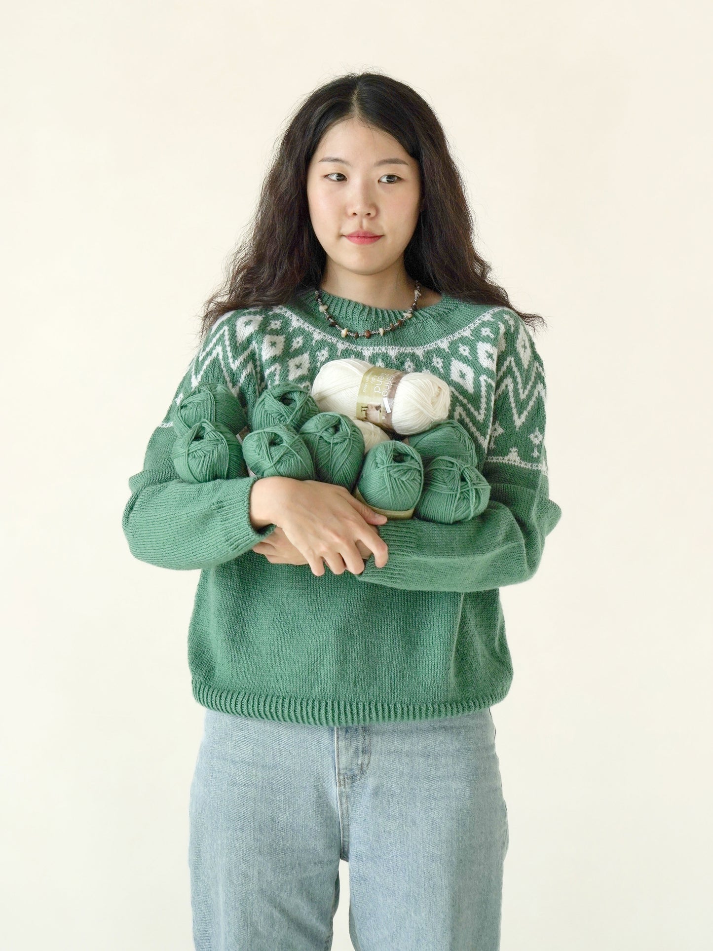 [PDF] Merino Blend Colorwork Top-down Sweater (ENGLISH)