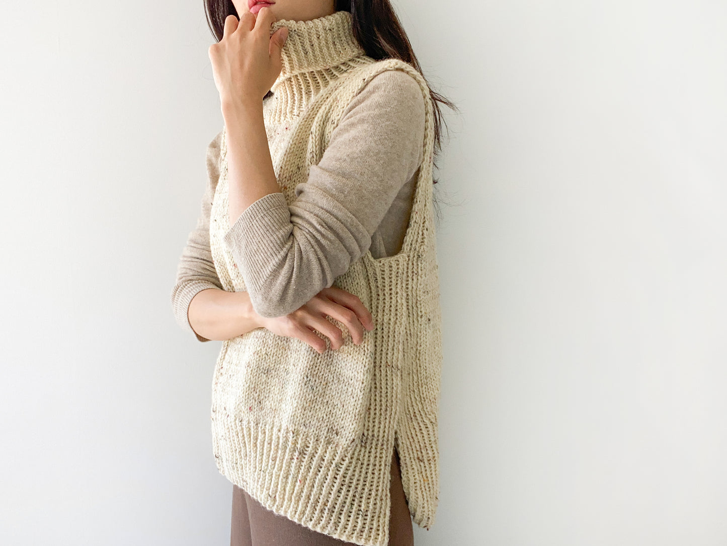 [PDF] Fashion Aran Turtleneck Slipover (ENGLISH)