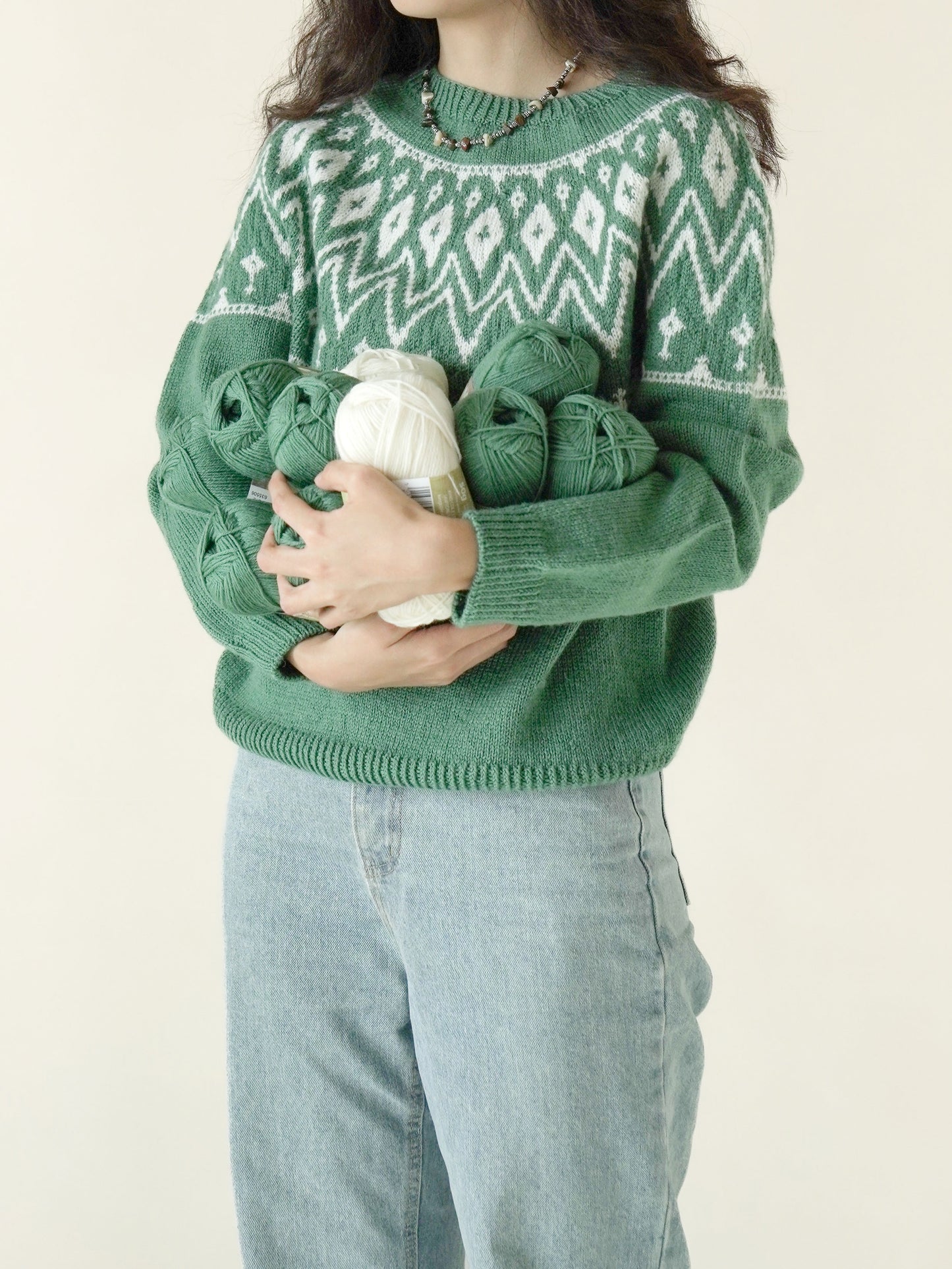 [PDF] Merino Blend Colorwork Top-down Sweater (ENGLISH)