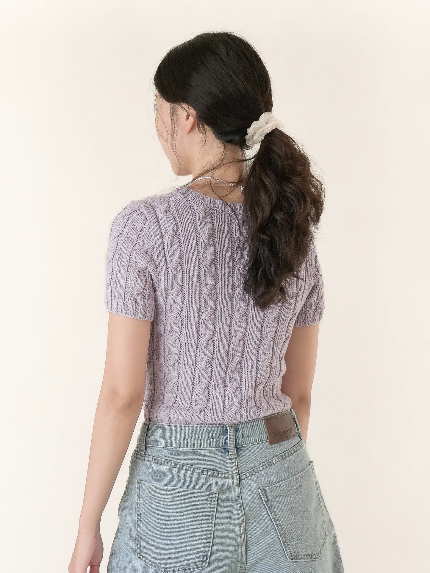 [PDF] Vegetable Cable Short-Sleeve Bottom-up Sweater (ENGLISH)