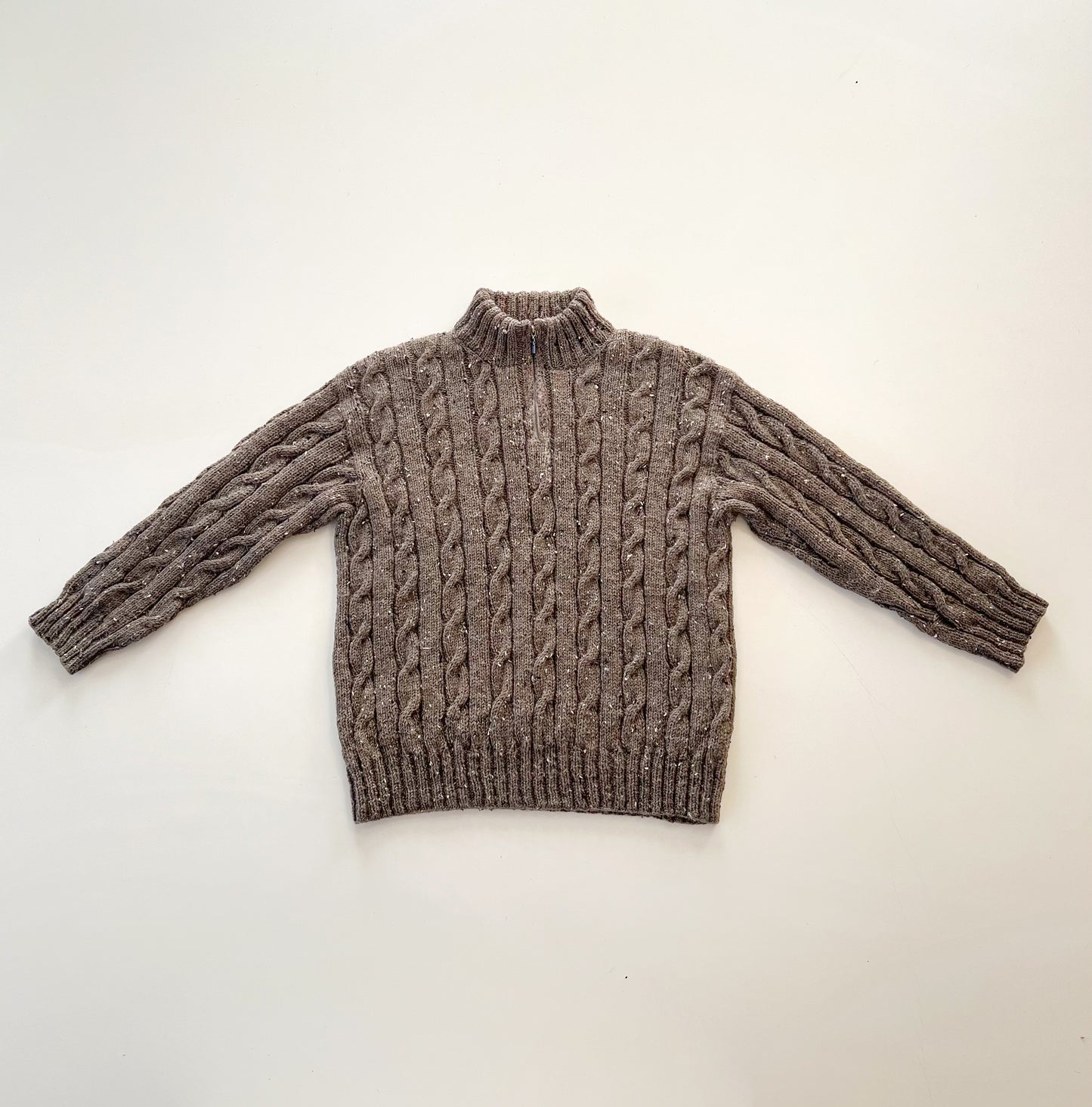[PDF 도안] 꽈배기 하프 집업 스웨터 (남녀공용)