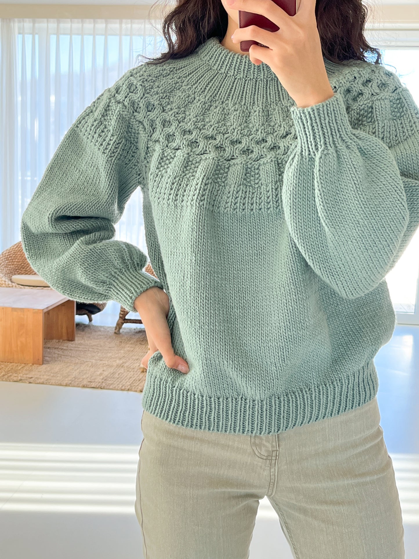 [PDF 도안] 자라플러스 요크무늬 탑다운 스웨터